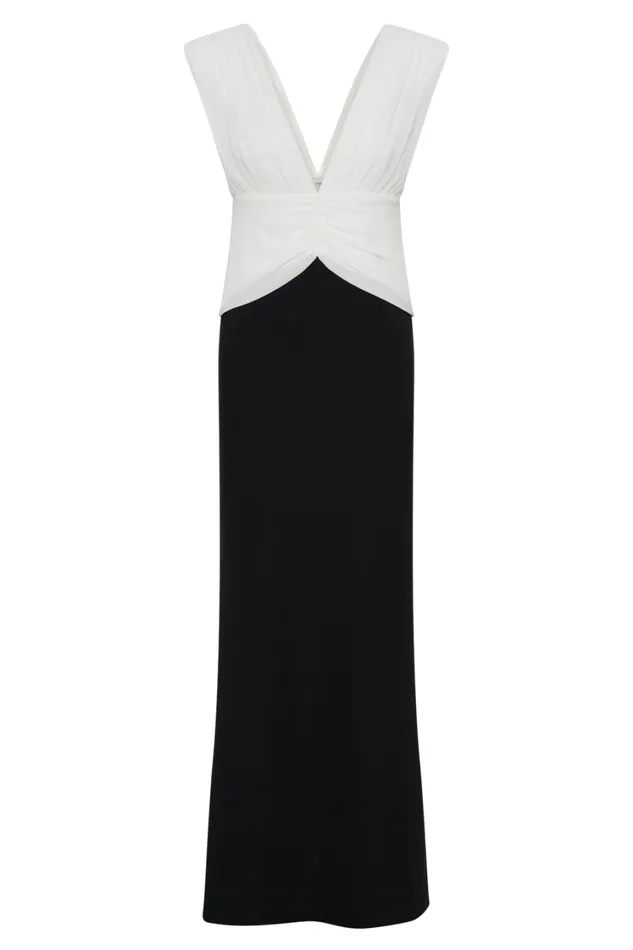 Women Meshki Dresses Monique Contrast Maxi Dress 8211 Black