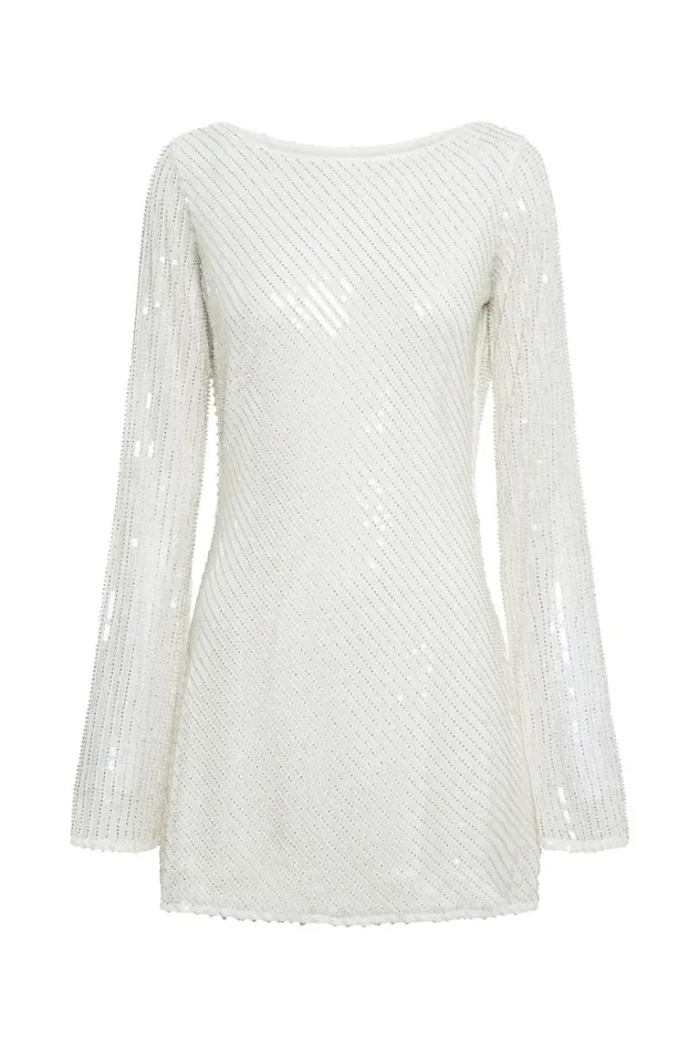 Women Meshki Dresses Nala Sequin Mini Dress 8211 White