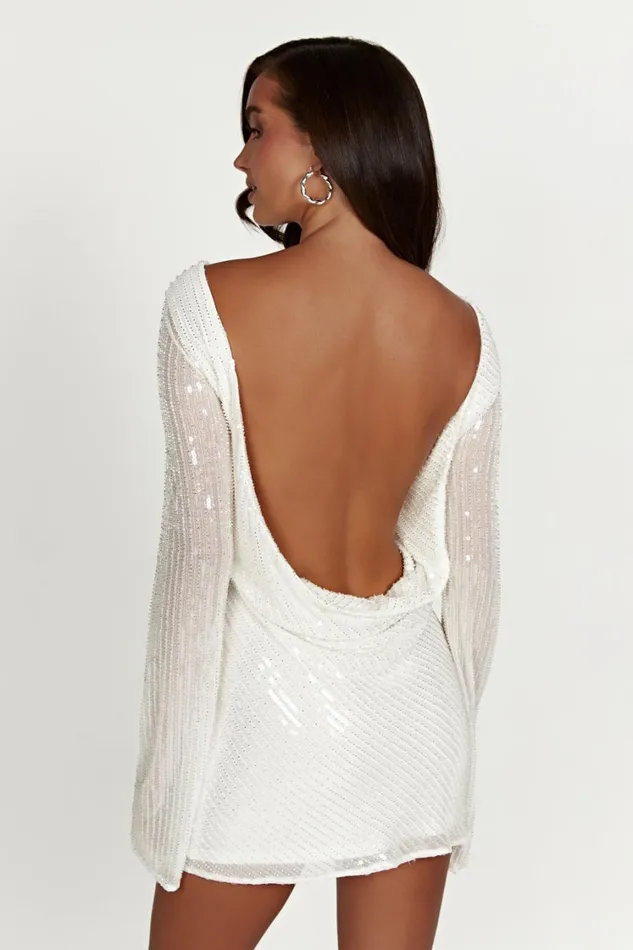 Women Meshki Dresses Nala Sequin Mini Dress 8211 White