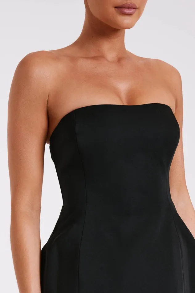 Women Meshki Dresses Neeka Strapless Bow Back Mini Dress 8211 Black