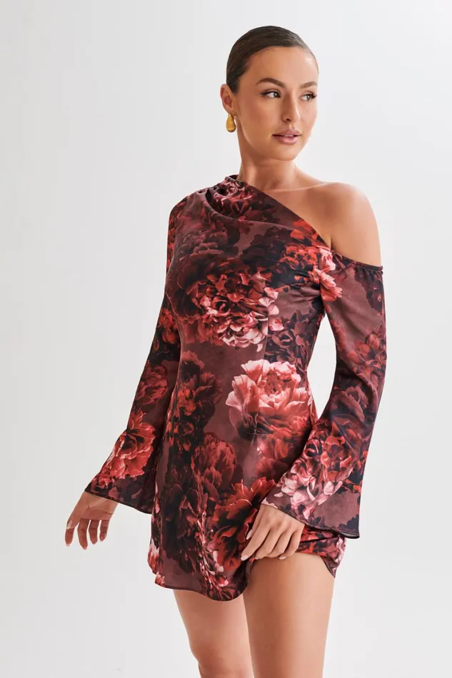 Women Meshki Dresses Nikita Long Sleeve Mini Dress 8211 Peony Print