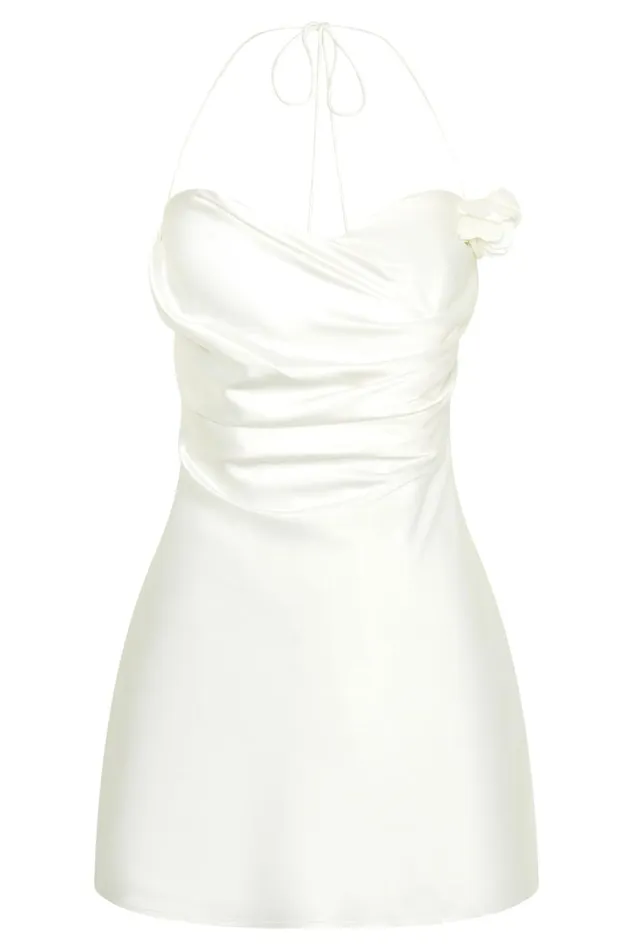 Women Meshki Dresses Otillie Rose Halter Mini Dress 8211 White