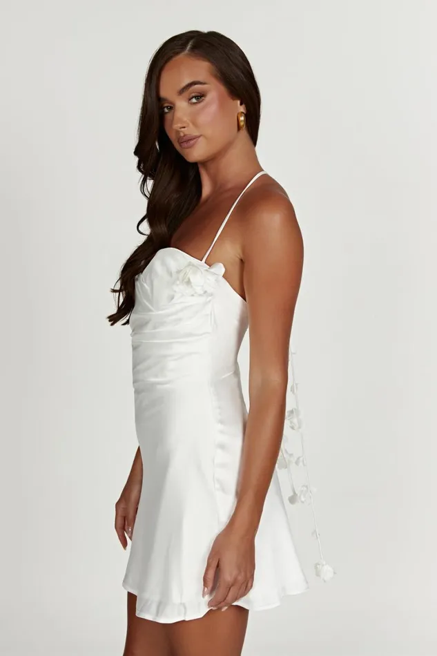 Women Meshki Dresses Otillie Rose Halter Mini Dress 8211 White