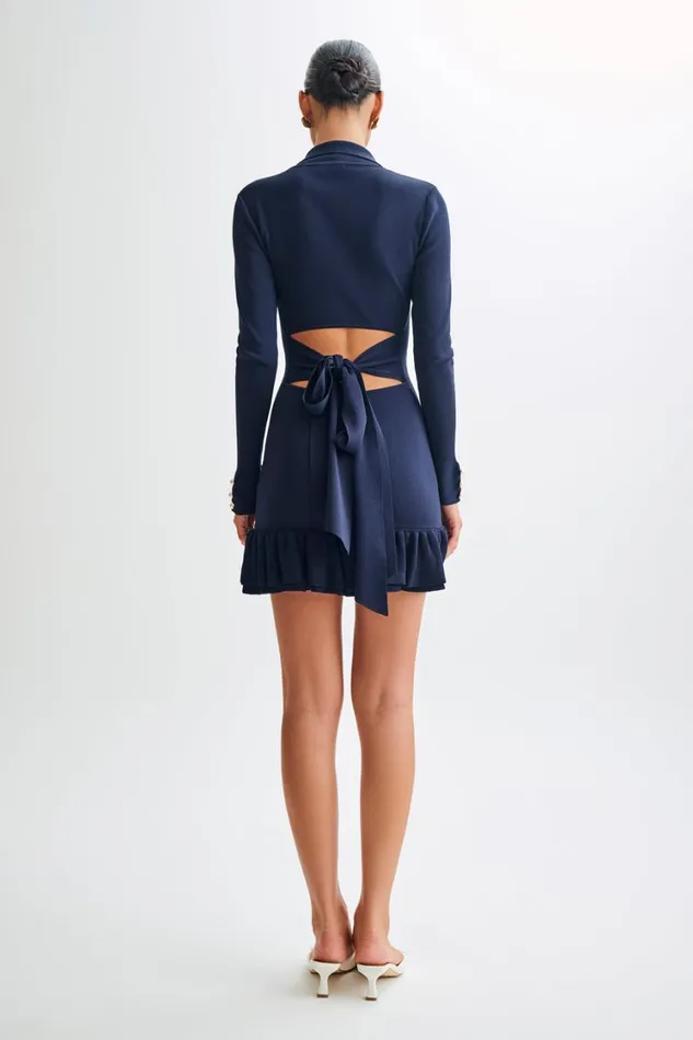 Women Meshki Dresses Pareesa Frill Mini Dress 8211 Navy