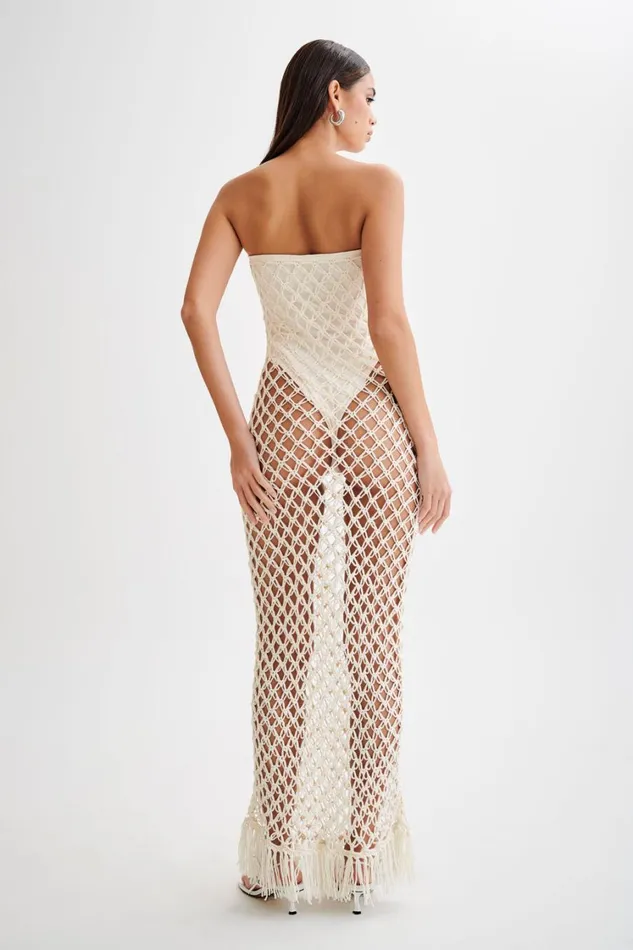 Women Meshki Dresses Prudence Knit Midi Dress 8211 Buttercream