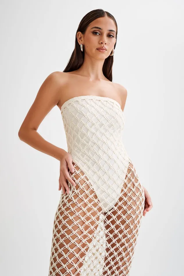 Women Meshki Dresses Prudence Knit Midi Dress 8211 Buttercream