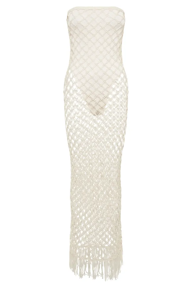 Women Meshki Dresses Prudence Knit Midi Dress 8211 Buttercream