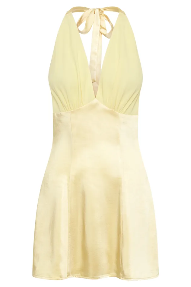 Women Meshki Dresses Richelle Satin Mini Dress 8211 Butter