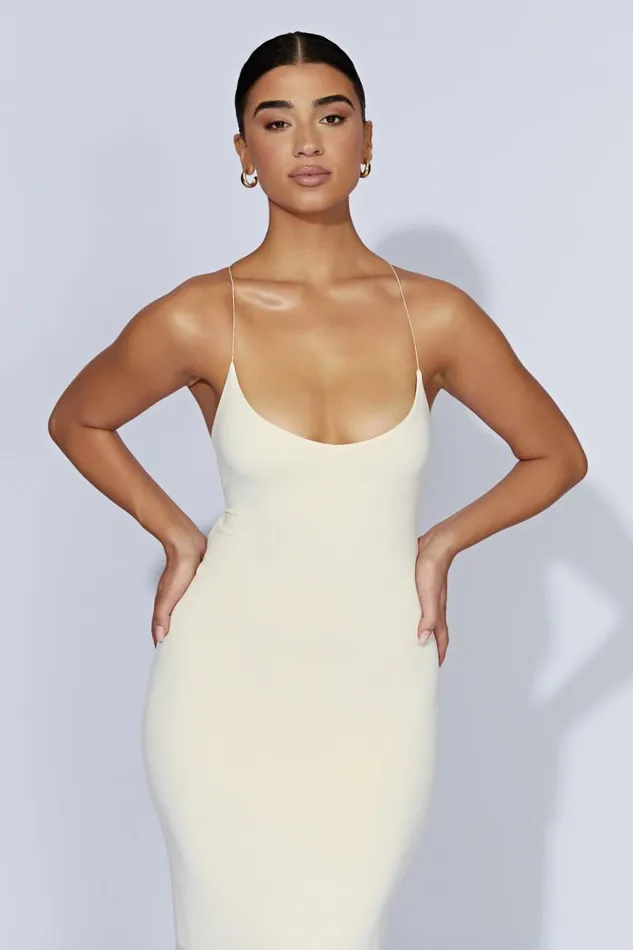 Women Meshki Dresses Sabine Backless Maxi Dress 8211 Cream