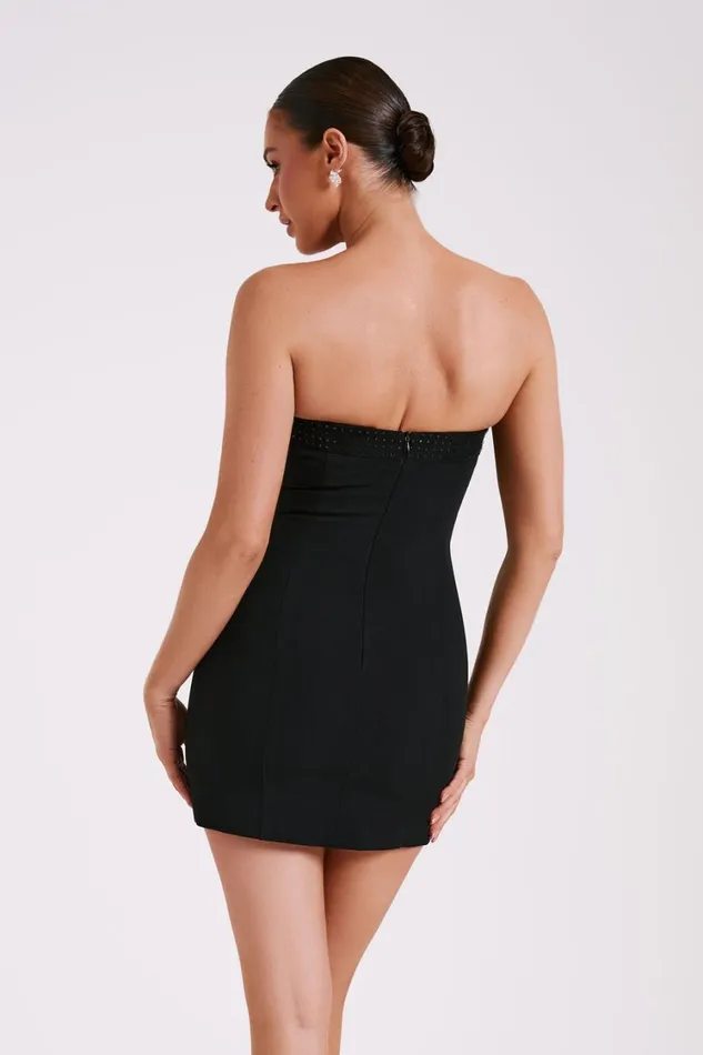 Women Meshki Dresses Saoirse Strapless Mini Dress With Diamante Bow 8211 Black
