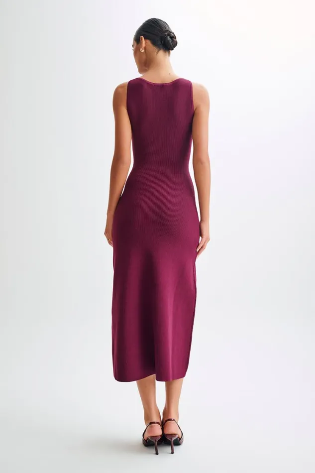 Women Meshki Dresses Sawyer Sleeveless Buttoned Maxi Dress 8211 Plum