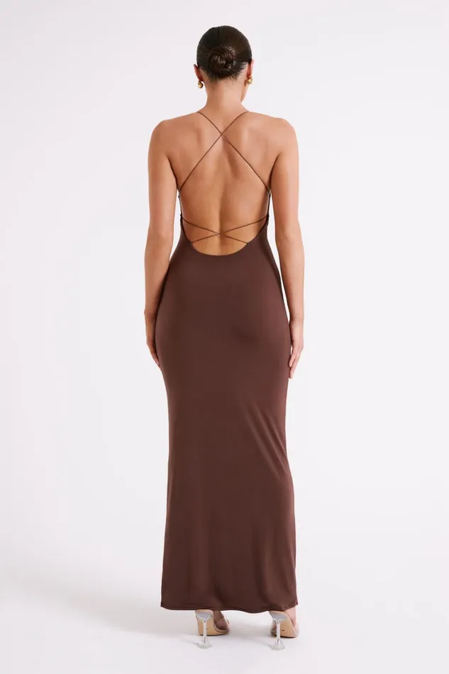 Women Meshki Dresses Sinead Twist Maxi Dress 8211 Mocha