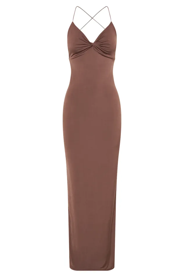 Women Meshki Dresses Sinead Twist Maxi Dress 8211 Mocha
