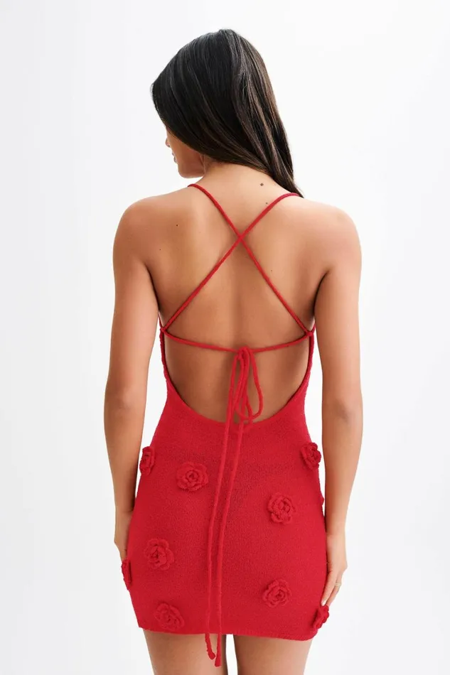 Women Meshki Dresses Suki Knit Mini Dress 8211 Red