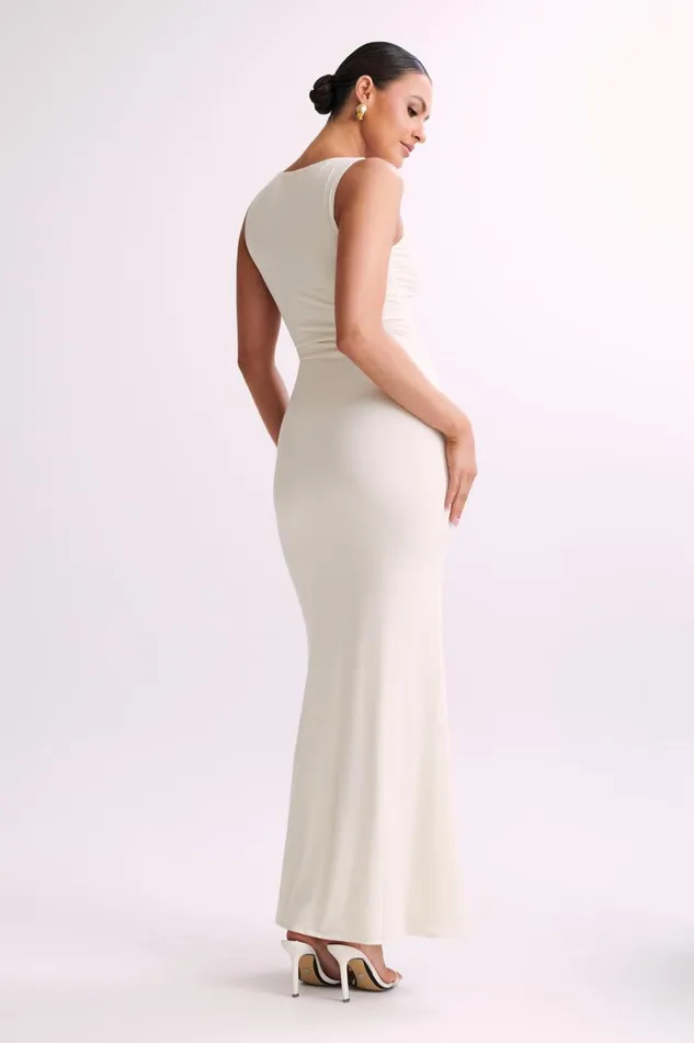 Women Meshki Dresses Tarna Sleeveless Slinky Maxi Dress 8211 Bone