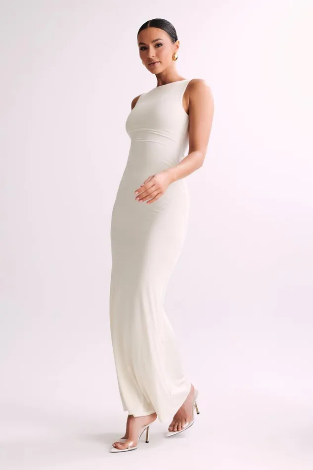 Women Meshki Dresses Tarna Sleeveless Slinky Maxi Dress 8211 Bone