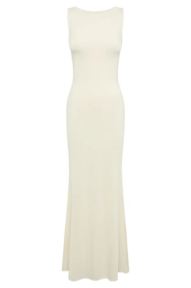 Women Meshki Dresses Tarna Sleeveless Slinky Maxi Dress 8211 Bone