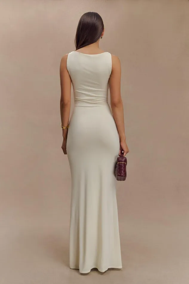 Women Meshki Dresses Tarna Sleeveless Slinky Maxi Dress 8211 Bone