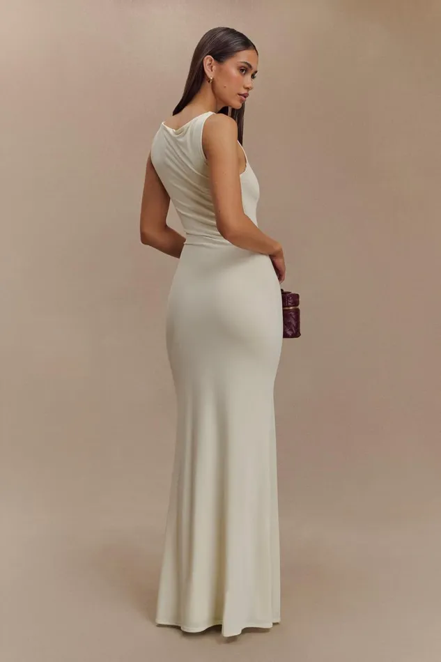 Women Meshki Dresses Tarna Sleeveless Slinky Maxi Dress 8211 Bone