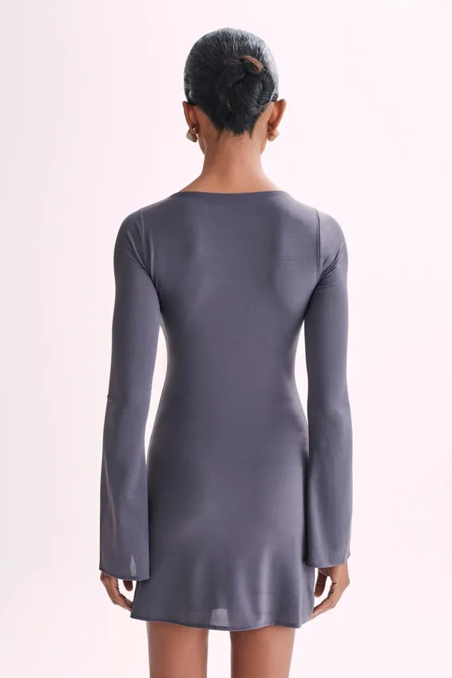 Women Meshki Dresses Tarna Slinky ALine Mini Dress 8211 Charcoal