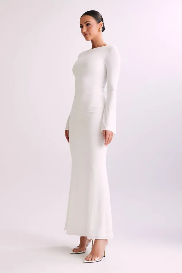 Women Meshki Dresses Tarna Slinky Fishtail Maxi Dress 8211 Ivory