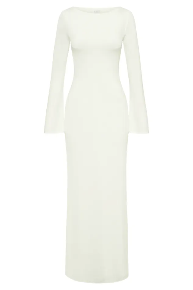 Women Meshki Dresses Tarna Slinky Fishtail Maxi Dress 8211 Ivory