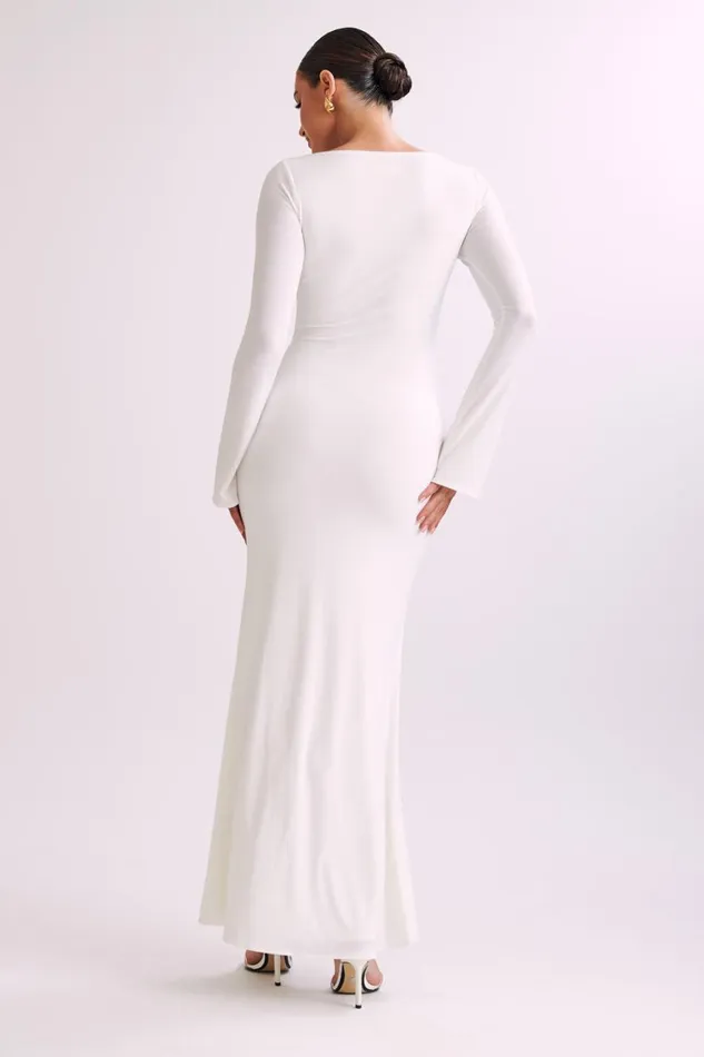 Women Meshki Dresses Tarna Slinky Fishtail Maxi Dress 8211 Ivory