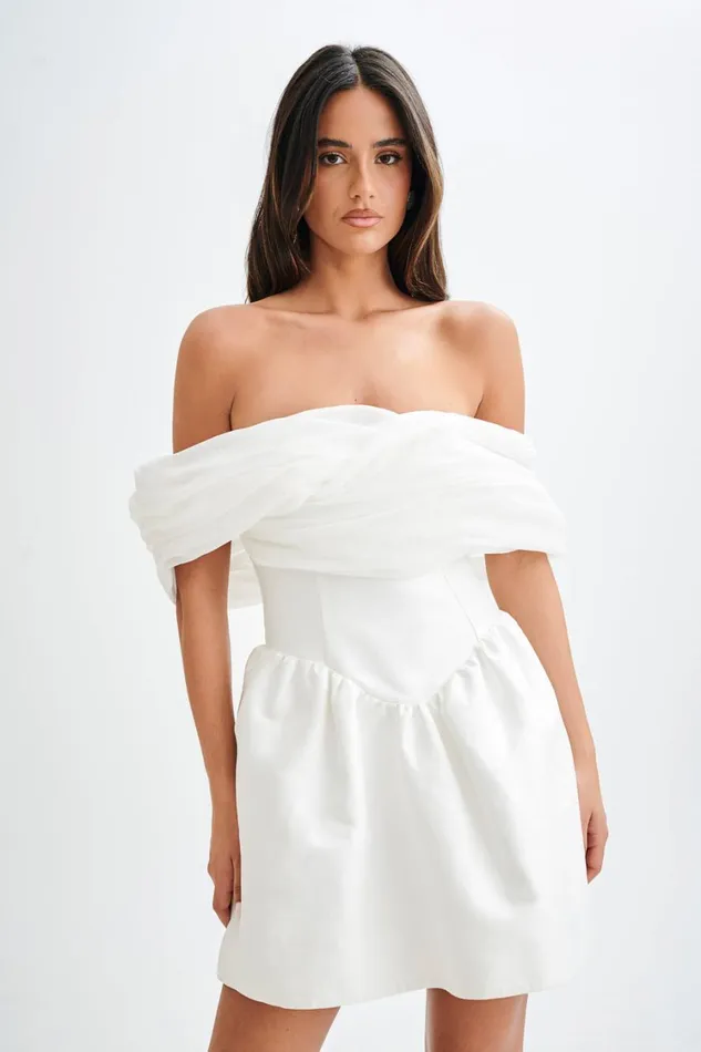 Women Meshki Dresses Tessa Structured Mini Dress 8211 White