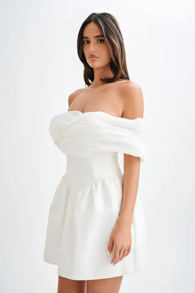 Women Meshki Dresses Tessa Structured Mini Dress 8211 White