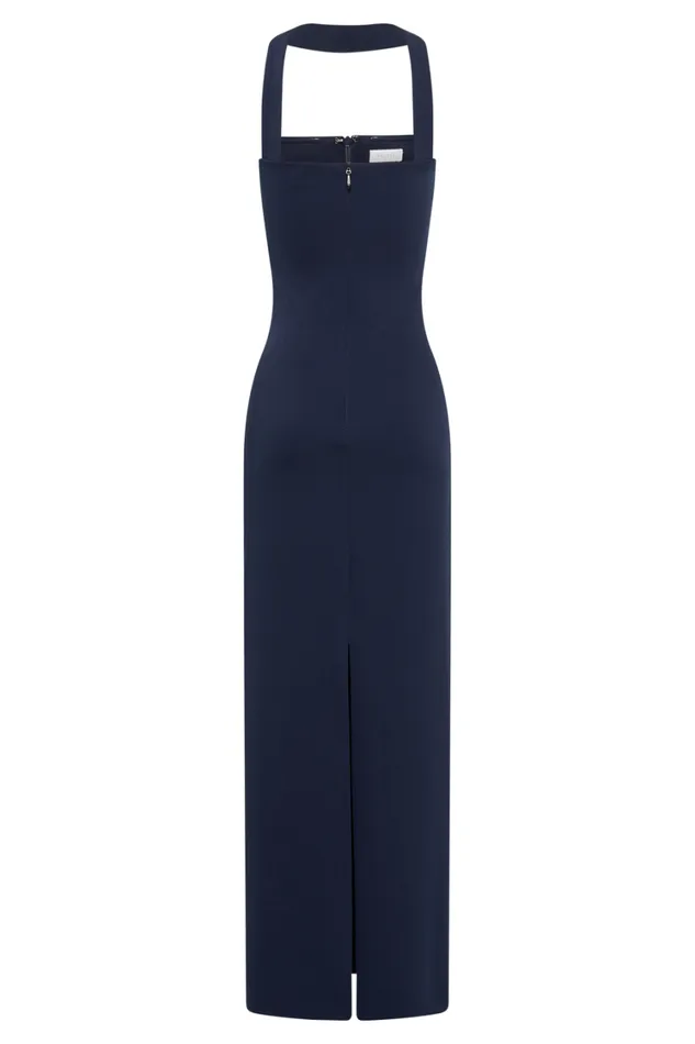 Women Meshki Dresses Velma Halter Collar Maxi Dress 8211 Dark Navy