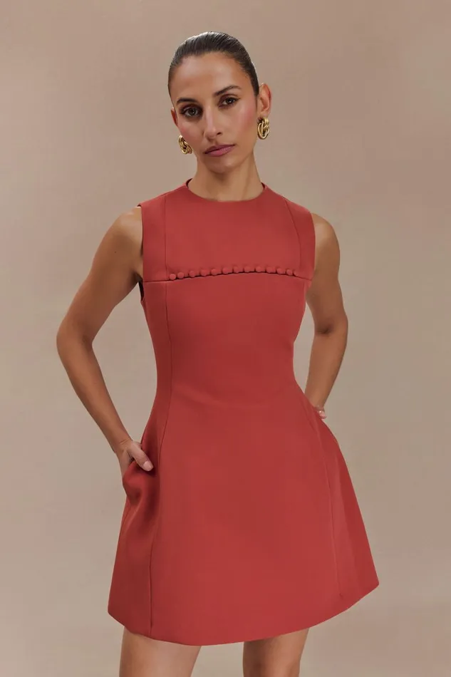 Women Meshki Dresses Winona Suiting Mini Dress With Cut Out 8211 Chilli