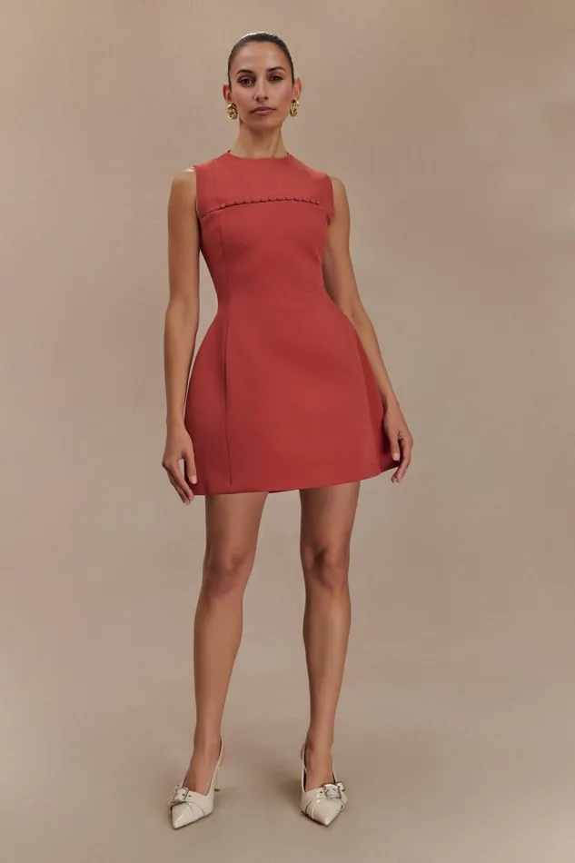 Women Meshki Dresses Winona Suiting Mini Dress With Cut Out 8211 Chilli