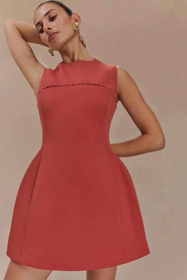 Women Meshki Dresses Winona Suiting Mini Dress With Cut Out 8211 Chilli