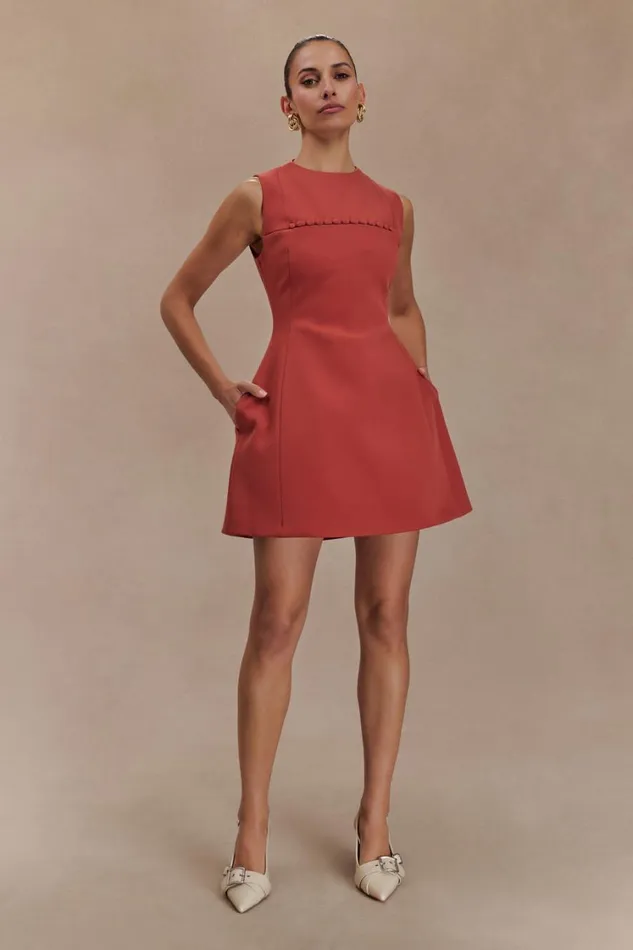 Women Meshki Dresses Winona Suiting Mini Dress With Cut Out 8211 Chilli