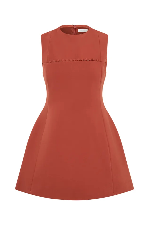 Women Meshki Dresses Winona Suiting Mini Dress With Cut Out 8211 Chilli