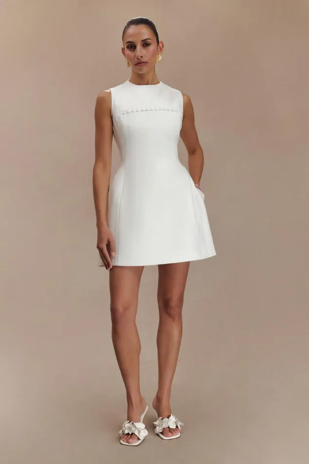 Women Meshki Dresses Winona Suiting Mini Dress With Cut Out 8211 White