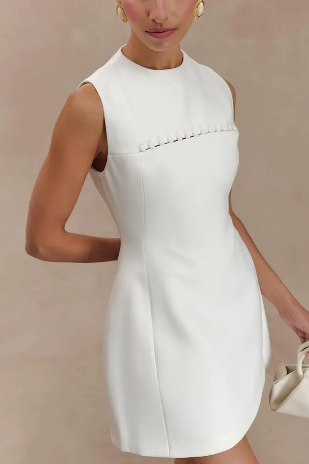 Women Meshki Dresses Winona Suiting Mini Dress With Cut Out 8211 White