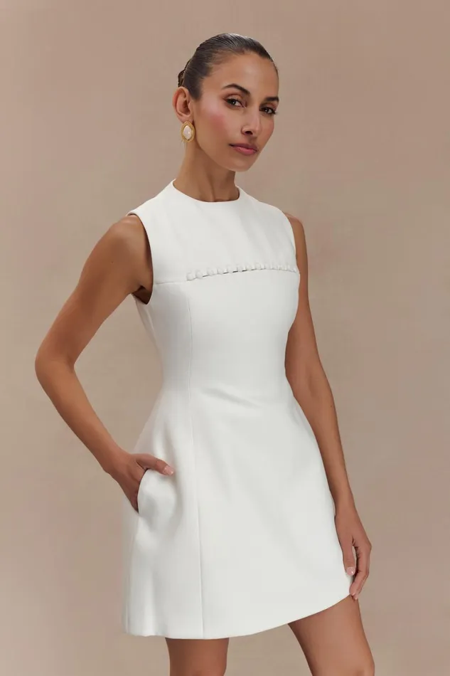 Women Meshki Dresses Winona Suiting Mini Dress With Cut Out 8211 White