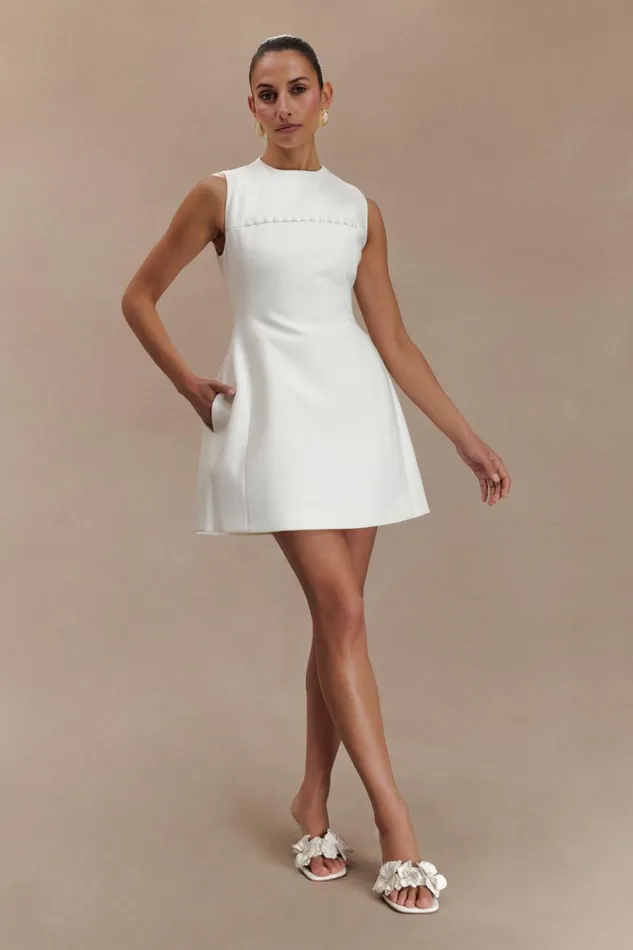 Women Meshki Dresses Winona Suiting Mini Dress With Cut Out 8211 White