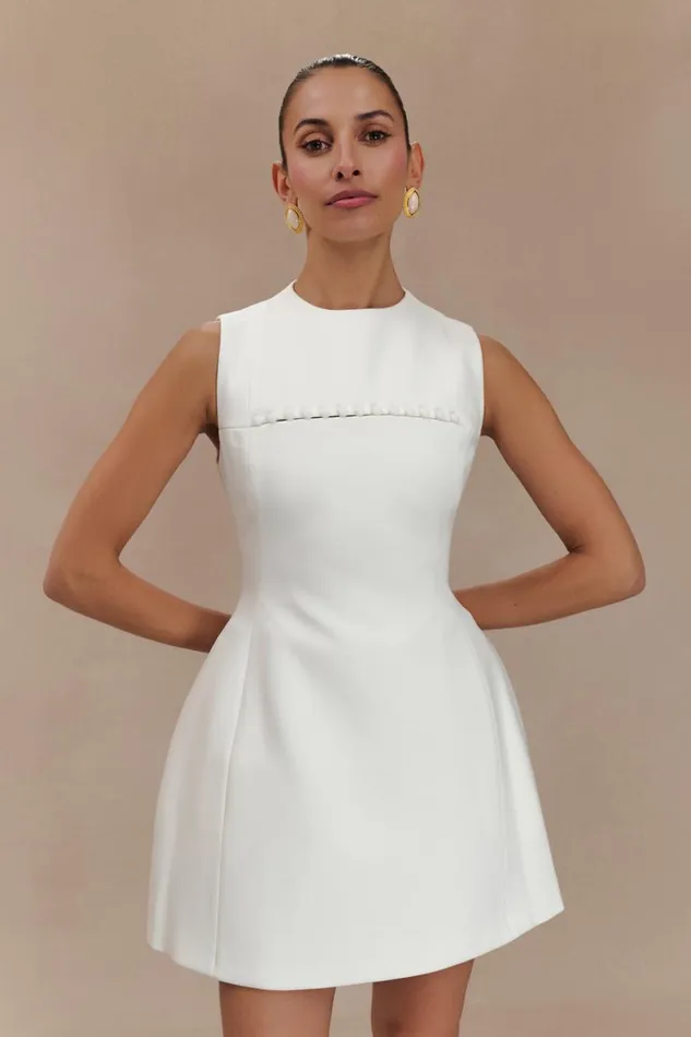 Women Meshki Dresses Winona Suiting Mini Dress With Cut Out 8211 White