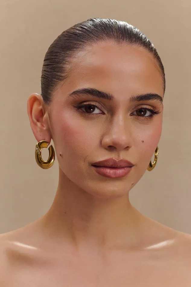Women Meshki Jewellery Lennon Hoop Earrings 8211 Gold