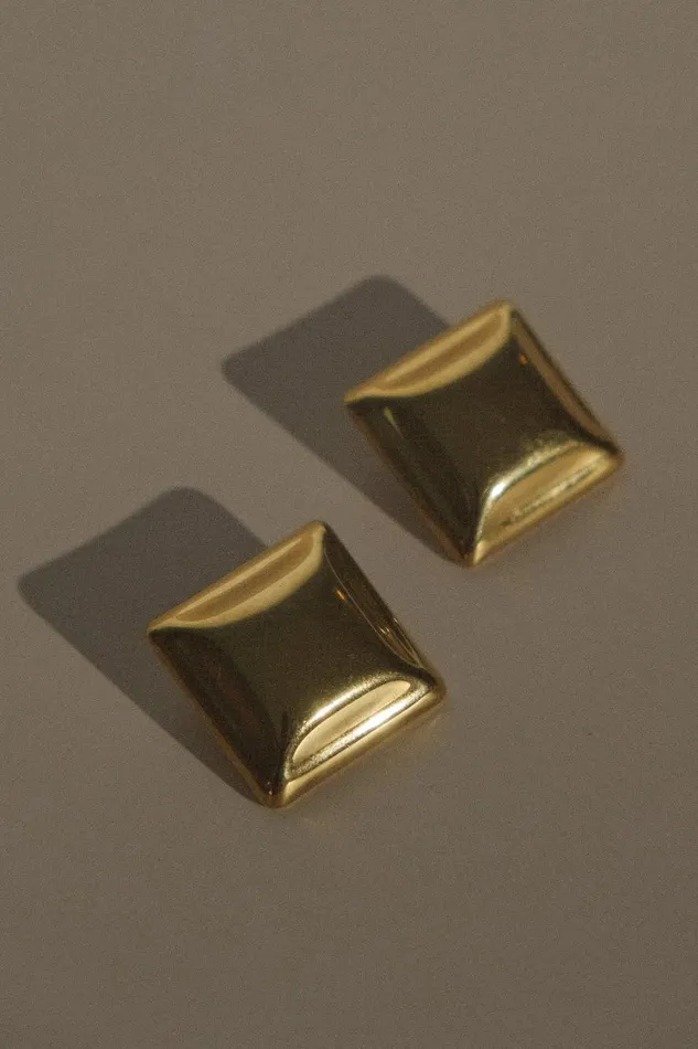 Women Meshki Jewellery Wilma Square Earrings 8211 Gold