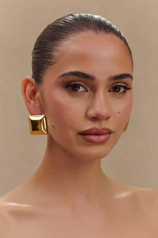 Women Meshki Jewellery Wilma Square Earrings 8211 Gold