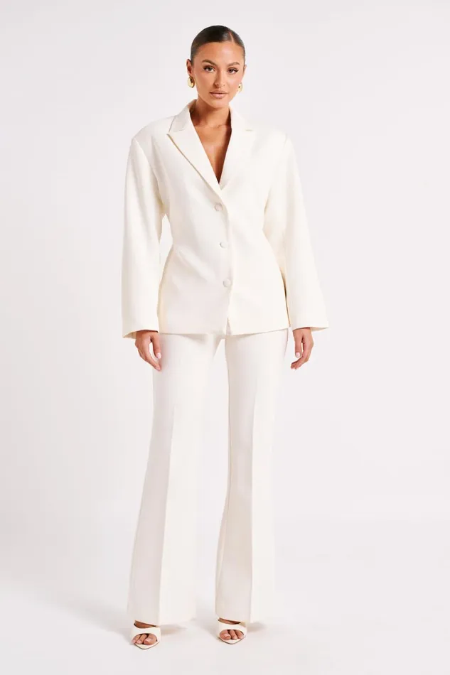Women Meshki Outerwear Addie Suiting Blazer 8211 Ivory