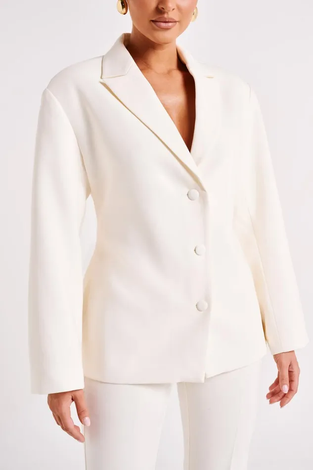 Women Meshki Outerwear Addie Suiting Blazer 8211 Ivory