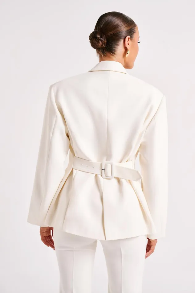 Women Meshki Outerwear Addie Suiting Blazer 8211 Ivory