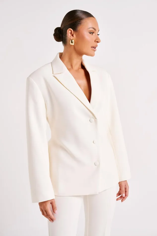 Women Meshki Outerwear Addie Suiting Blazer 8211 Ivory