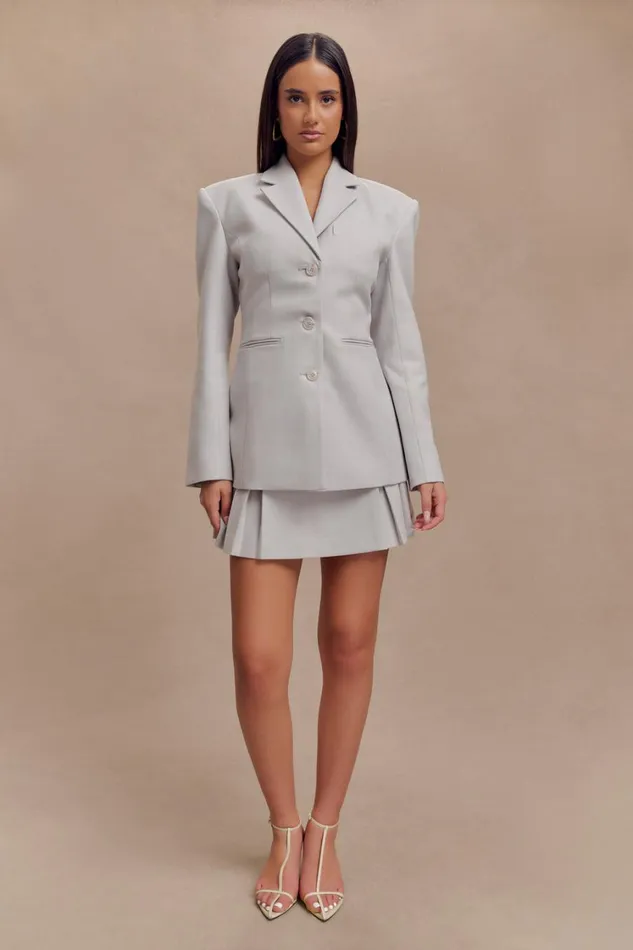 Women Meshki Outerwear Bellamy Cinched Blazer 8211 Grey
