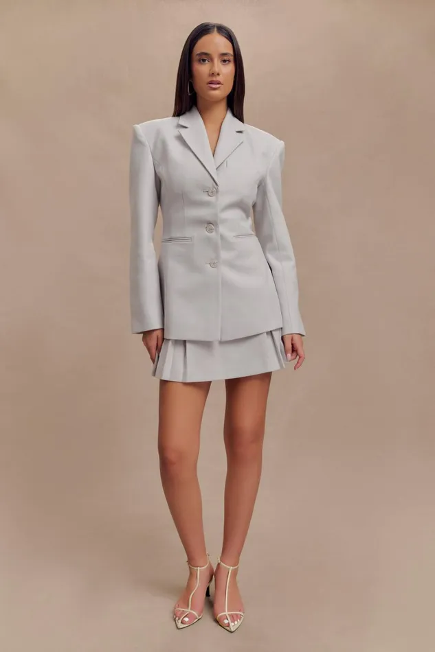 Women Meshki Outerwear Bellamy Cinched Blazer 8211 Grey