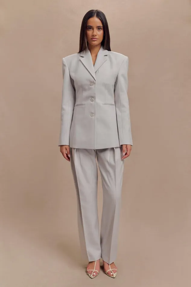 Women Meshki Outerwear Bellamy Cinched Blazer 8211 Grey